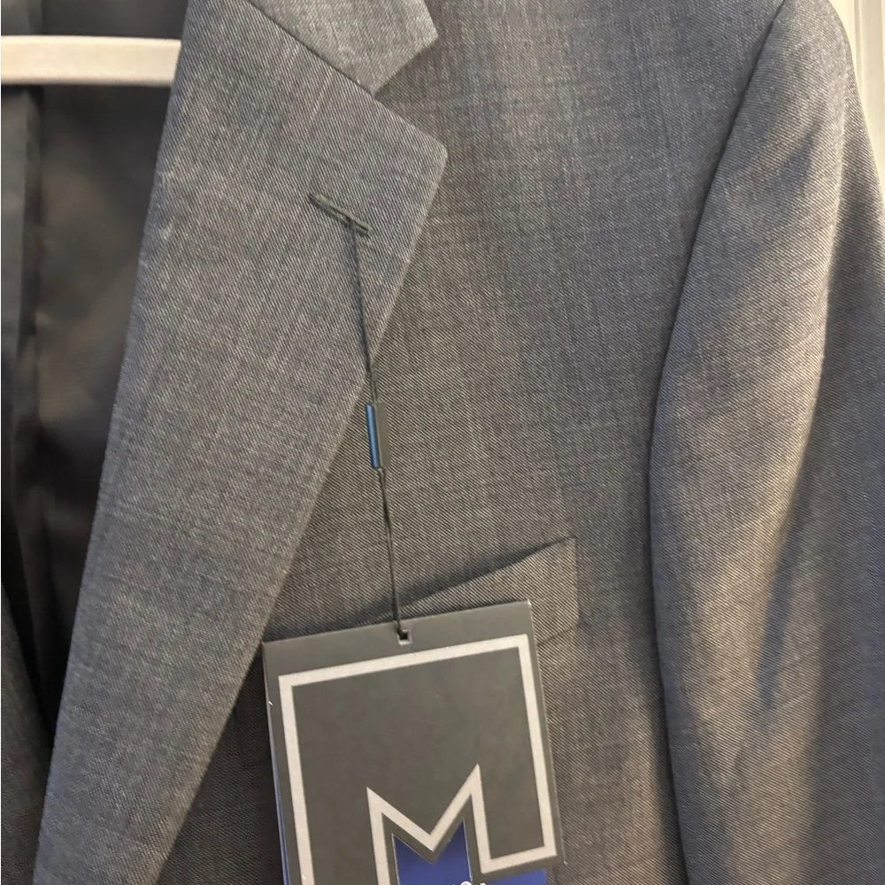 Men's Michael Strahan Modern Fit Gray Two-Button Suit Jacket sz 44L